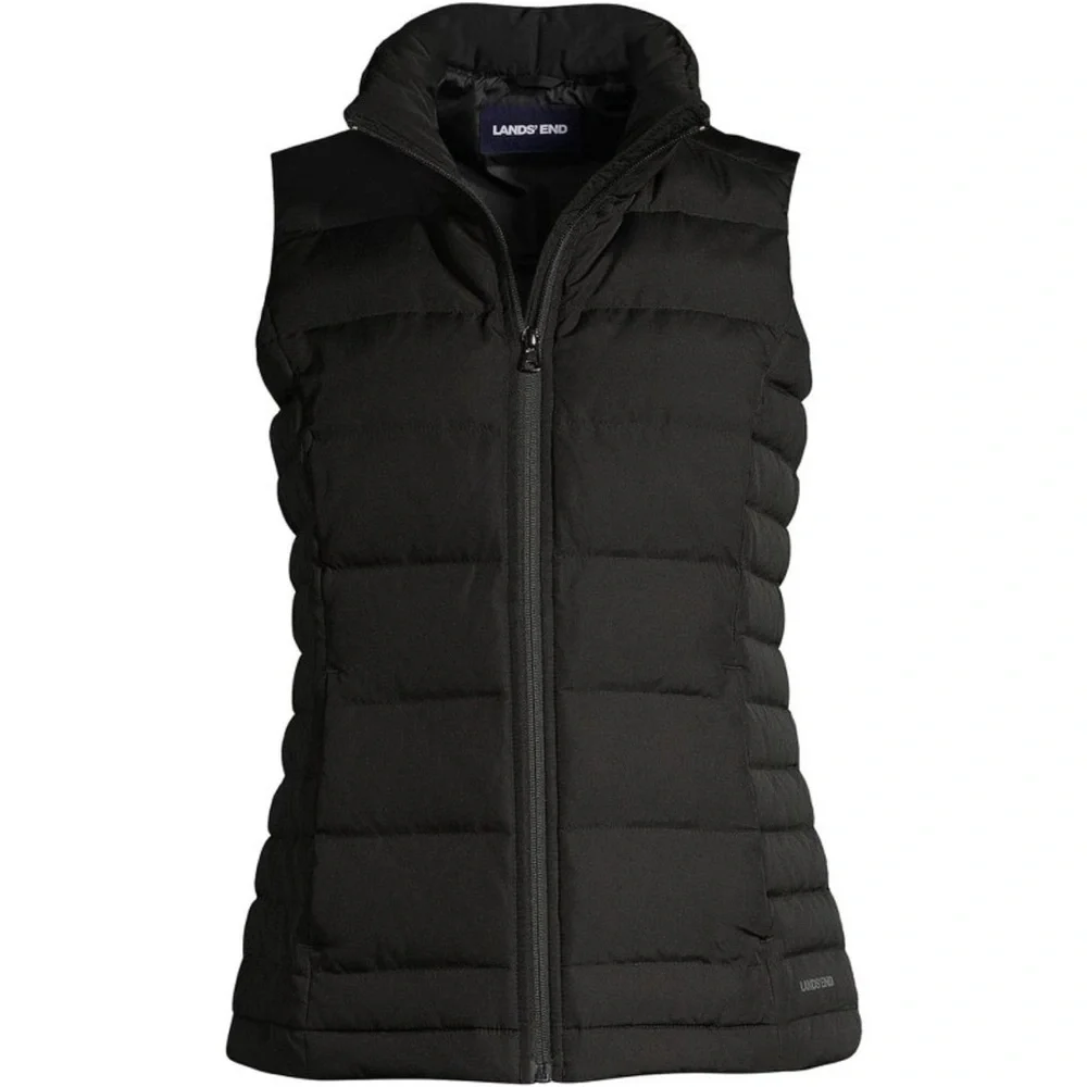 Lands' End Black Puffer Vest NWT - Picture 3 of 9